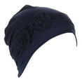 thumbnail image 1 of Siminsem Flower Head Hat Cap Ethnic Bohemian Floral Hair Cover Wrap Turban Headwear Under $8 Pleated Turban Cap for Women Soft Stretchy Chemo Scarf for Cancer Hair Loss Daily Sleep Scarf, 1 of 4