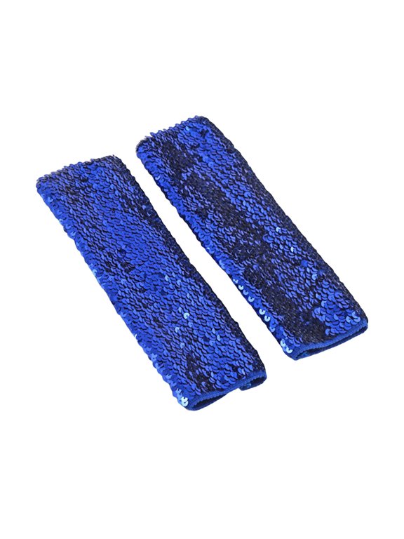 Glitter Sequin Long Fingerless Elastic Gloves Under $10 Sparkly Stretchy Arm Sleeves for Women Girls Carnival Party Rave
