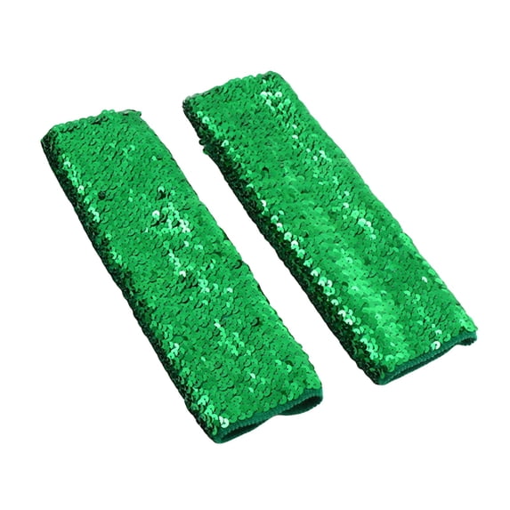Siminsem Glitter Sequin Long Fingerless Elastic Gloves Under $8 Sparkly Stretchy Arm Sleeves for Women Girls Carnival Party Rave