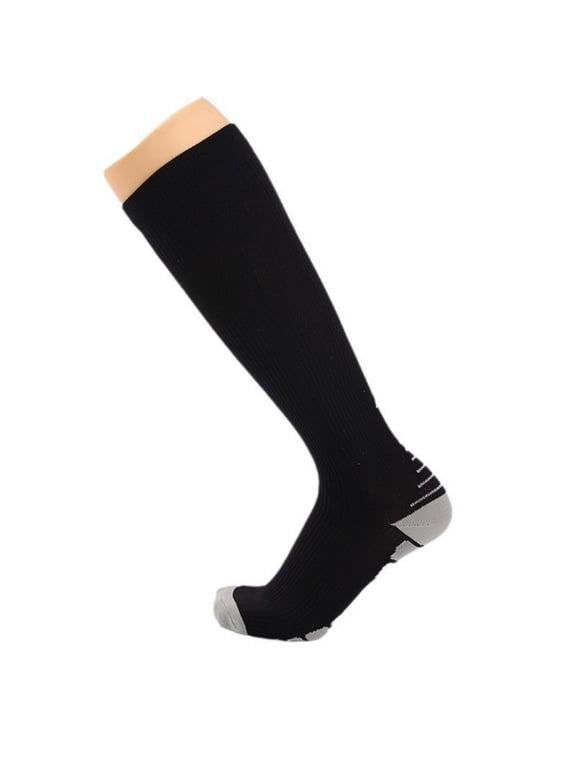 Graduated Compression Socks for Women & Men, 20-30mmHg Knee High Sports Running Socks with Arrow Pattern, Moisture Wicking for Athletic Performance and Recovery