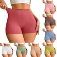 thumbnail image 1 of Siminsem High Waist Biker Shorts for Women Letter Print Knit Yoga Shorts Tummy Control Breathable Booty Lifting Boyshorts Elastic Waist, Red,L, 1 of 8