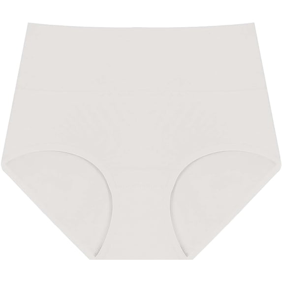 Siminsem High Waisted Underwear for Women No Show Seamless Cheeky Panties Soft Breathable Cotton Hipster Ladies High Waist Panties Multipack 3 Pack, White,XXXL