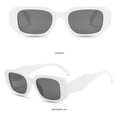 thumbnail image 1 of Siminsem Irregular Frame Sunglasses for Men Women, Retro Geometric Sun Glasses, Unique Shaped Vintage Eyewear with UV Protection, White, One Size, 1 of 4