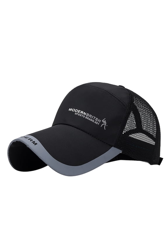 Men Hollow Breathable Baseball Cap Vintage Washed Cotton Mesh Back Cap Under $8 UPF 40+ Outdoor Sunscreen Hat with Pre-Curved Visor for Hiking Fishing Daily Casual Wear