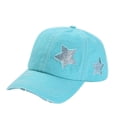 thumbnail image 1 of Siminsem Men and Women Star Baseball Hat Fashion Outdoor Adult Sunscreen Peaked Cap Under $8 Lightweight Cotton Twill Hat with Embroidered Star Pattern Adjustable Snapback for Daily Travel Sport, 1 of 3