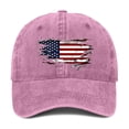 thumbnail image 1 of Siminsem Patriotic Hat Low Profile Hat for Men Women, Casual Sun Hat, Pink, One Size, Cotton, 1 of 2