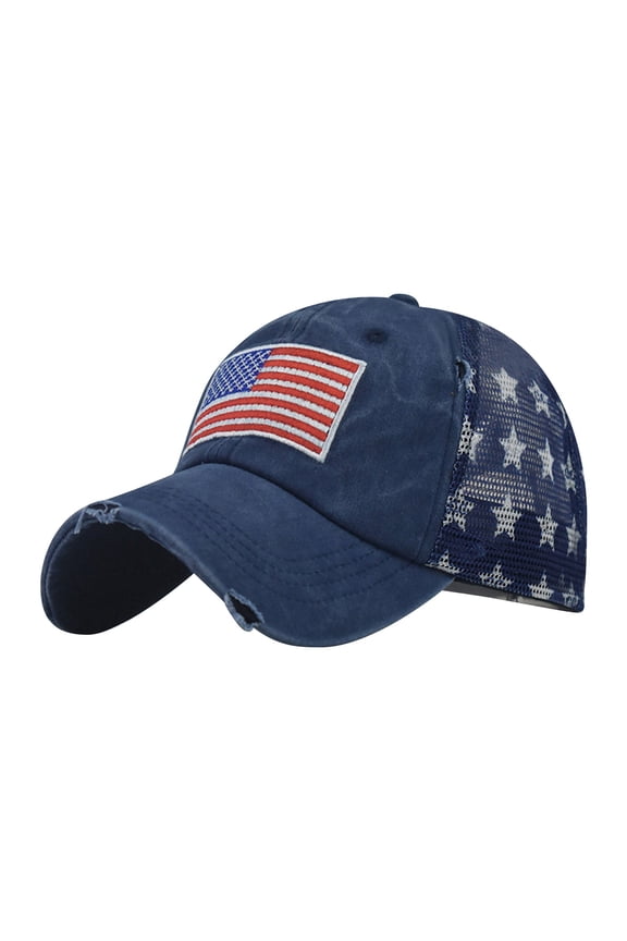 Patriotic Hat Patriotic Theme 1776-2026 Commemorative Cap for Men Women, Casual Sun Hat, Navy, One Size, Polyester,Cotton