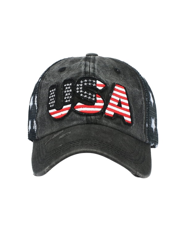 Patriotic Hat Patriotic Theme 1776-2026 Commemorative Cap for Men Women, Funny, Black, One Size, Cotton