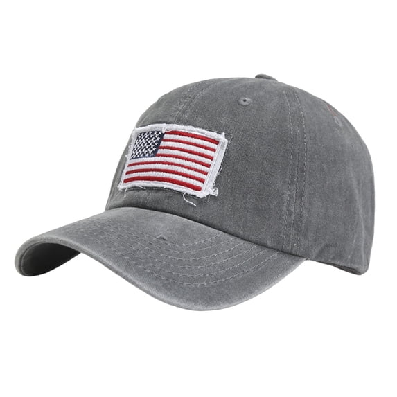 Siminsem Patriotic Hat Printed Adjustable Baseball Cap for Men Women, Limited Edition, Grey, One Size, Polyester,Cotton