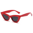 thumbnail image 1 of Siminsem Retro Square Frame Sunglasses, European American Style Wide Temple Sun Glasses, Mirrored UV Protection Summer Shades for Women, Red, One Size, 1 of 5