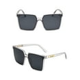thumbnail image 1 of Siminsem Retro Square Polarized Sunglasses for Unisex, Classic Vintage Sun Glasses for Men Women, UV Protection Fashion Shades, Grey, One Size, 1 of 2