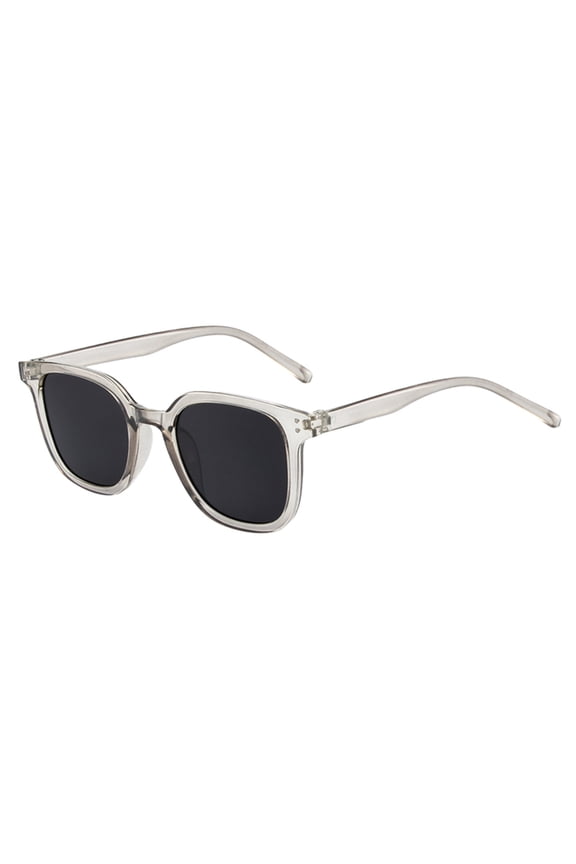 Retro Square Studded Sunglasses for Women, Vintage Rivet Decor Sun Glasses, UV Protection Fashion Shades, White, One Size