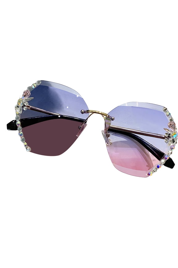 Slimming Sunglasses for Women Under $8 Internet Famous Trendy Butterfly Square Frame UV400 Gradient Lens Sun Glasses for Face Shaping Photo Ready