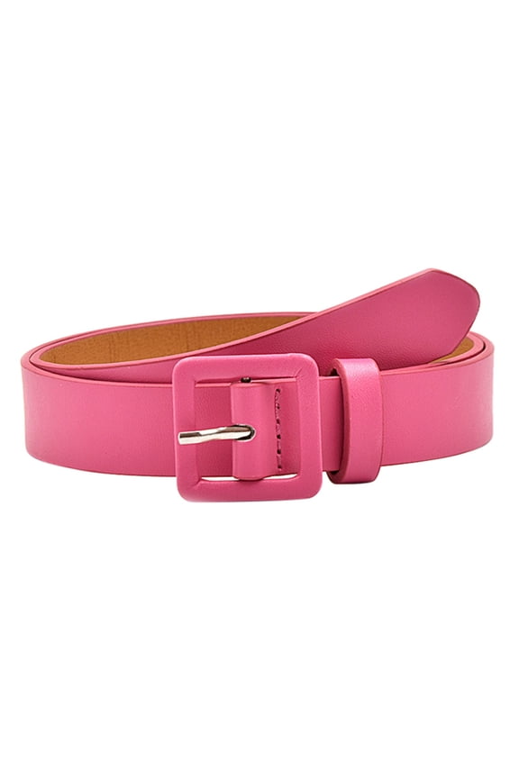 Color Women's Leather Small Square Button Belt Under $8 Versatile Decorative Waist Strap for Jeans Dresses Pants and Casual Wear â One Size Fits Most