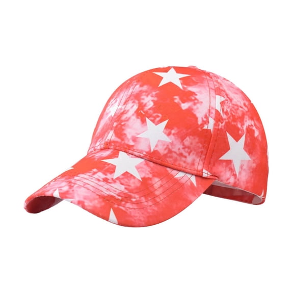 Siminsem Star Printed Outdoor Personality Baseball Cap for Men Women Under $8 Breathable American Style Cap with Star Pattern Lightweight Mesh Ventilation Adjustable Snapback Hat for Running Hiking