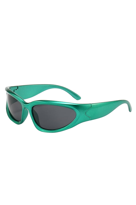 Trendy Edgy Sunglasses for Men Women, Streetwear Style Cool Shades, Futuristic UV Protection Sun Glasses for Daily Wear, JN, One Size