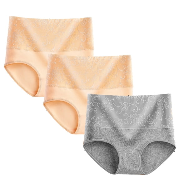 Siminsem Tummy Control Panties High Waist Postpartum Shapewear for Women Butt Lifting Seamless Waist Trainer Ladies Nylon Spandex Recovery 3 Pack, Grey,XXXL