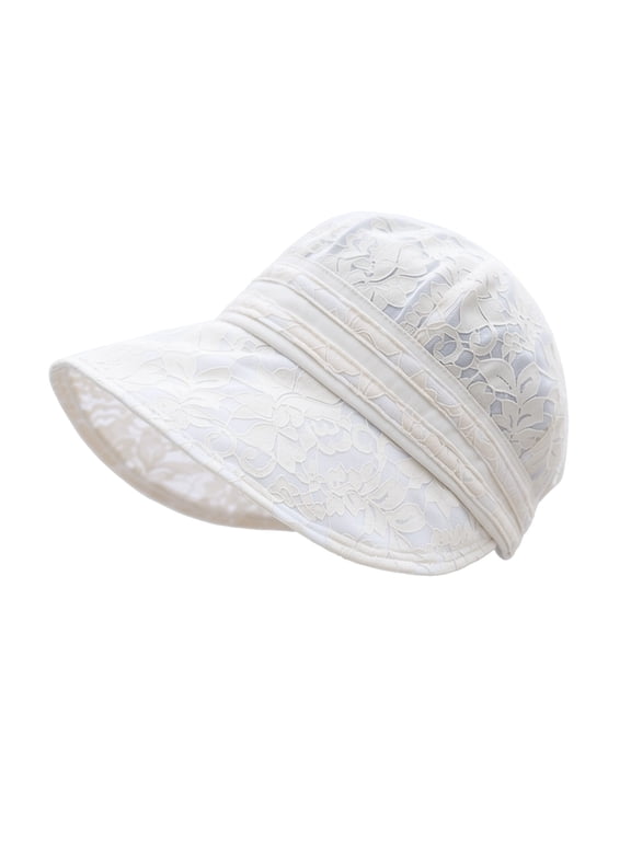 UPF 50+ Sun Hats for Women Gardening Hat Wide Brim with Ponytail Hole, Breathable Cotton Summer Beach Sun Protection Hat, Foldable Safari Cap for Hiking Travel, Beige, One Size