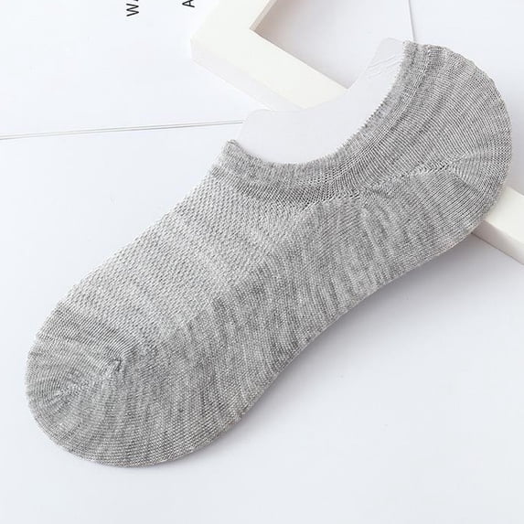 Siminsem Unisex Comfortable Pure Color Cotton Sock Slippers Short Ankle Socks Under $5 Soft Breathable Indoor House Slippers with Non-Slip Grippers for Home