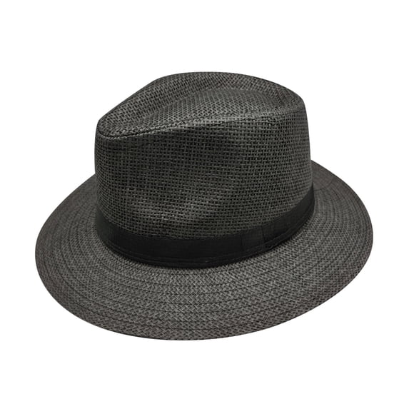 Siminsem Unisex Fashion Color British Sun Hat Under $8 Wide Brim Straw Jazz Hat for Adults UPF 40+ Breathable Paper Straw Hat with Adjustable Inner Band Summer Beach Garden Party Cap