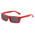 thumbnail image 1 of Siminsem Unisex Retro Street Shot Sunglasses Under $8 Color Block PC Frame Gradient Lens Eyewear for Women Men Semi Rimless Trendy Shades for Daily Streetwear, 1 of 2