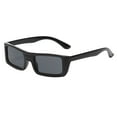 thumbnail image 1 of Siminsem Unisex Retro Street Shot Sunglasses Under $8 Color Block PC Frame Gradient Lens Eyewear for Women Men Semi Rimless Trendy Shades for Daily Streetwear, 1 of 4