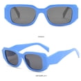 thumbnail image 1 of Siminsem Unisex Retro Sunglasses, Irregular Geometric Frame Sun Glasses for Men and Women, Vintage Style UV Protection Shades, Blue, One Size, 1 of 4