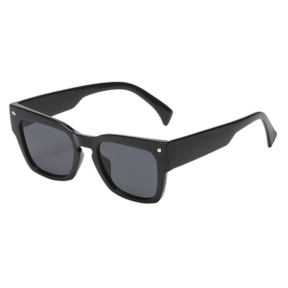 Siminsem Unisex Square Sunglasses with Rivets, Fashion Studded Sun Glasses for Men Women, UV Protection Trendy Everyday Shades, Black, One Size