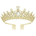 thumbnail image 1 of Siminsem Women Girls Princess Elegant Crown with Combs Under $8 Rhinestone Tiara Headband for Bridal Wedding Prom Birthday Party Quinceanera Pageant Hair Accessories, 1 of 2