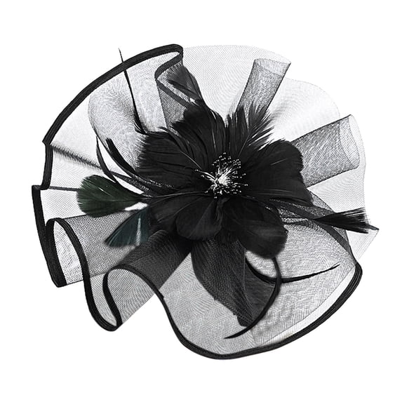 Siminsem Women Hat Headwear Church Clip Fascinators Hat with Mesh Veil & Flower Under $8 Wedding Party Derby Tea Party Cap for Kentucky Racecourse Cocktail Garden Event