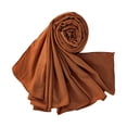 thumbnail image 1 of Siminsem Women Muslim Turban Scarf, Soft Instant Hijab Head Wrap Polyester Cotton Pashmina Rave Scarf for Ramadan, Layering Wrap for Travel & Gift, Orange, One Size, 1 of 3