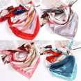 thumbnail image 1 of Siminsem Women Silk Hair Scarf Multi Purpose Bandana Gift Set Rodeo Wild Rag Head Wrap for Sleeping Large Square Hair Ribbon Bandana Neck Scarf Cowgirl Outfit Accessories, Red, 50X50, 1 of 2