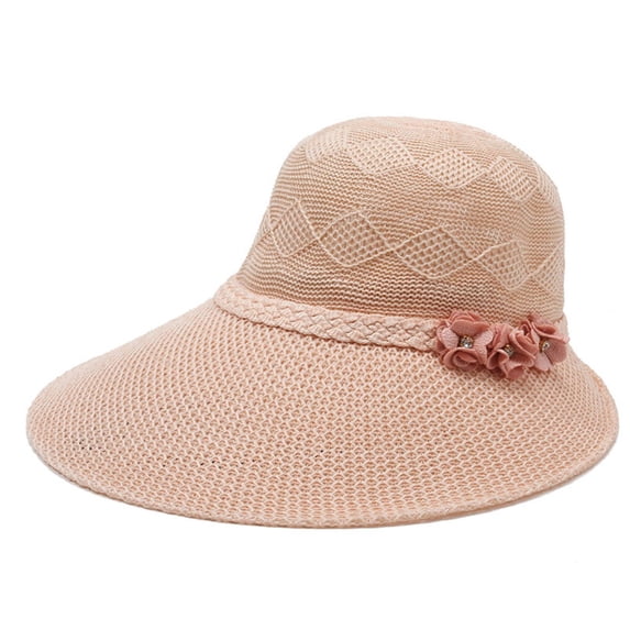 Siminsem Women's 2026 Summer Oversized Floppy Sun Hat UPF 50+, Extra Wide Brim Beach Straw Hat for Ladies, Foldable UV Protection Panama Cap for Vacation Pool Resort Travel, Orange, One Size