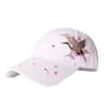 thumbnail image 1 of Siminsem Women's Casual Breathable Wide Brim Baseball Cap with Bird Flower Embroidery Under $8 Adjustable Buckle Closure Windproof Sun Hat for Outdoor UPF 40+ Lightweight Cotton Cap for Garden Beach, 1 of 4