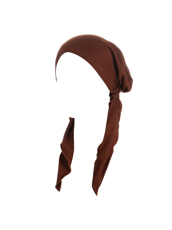 Women's Casual Turban Cap Slouchy Headwear Under $8 Soft Stretchy Muslim Turban Hat with Relaxed Draped Fit Breathable Jersey One-Piece Hijab Cap for Daily Prayer Work Home
