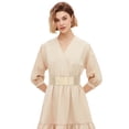 thumbnail image 1 of Siminsem Women's Fashion Vintage Wide Waist Belt Under $10 Elastic Stretch Belt with Interlock Buckle – Retro Faux Leather Corset-Style Cinch for Dresses & Tunics, 1 of 7