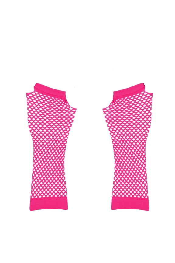 Women’s Fingerless Mesh Gloves Elastic Nylon Breathable Fishnet Gloves Stretchy Wrist Length Under $5 for Girls Party Fashion Accessories