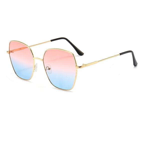 Siminsem Women’s Gradient Sunglasses, Full Frame Metal Sun Glasses, Fashionable UV Protection Shades for Daily Wear, Pink, One Size