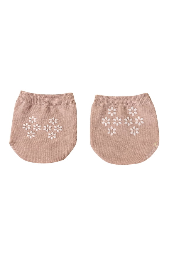 Women's Half Foot Socks Under $7 Summer Non Slip Color Front Foot Slipper Socks â Breathable Low Cut Half Socks with Silicone Glue Grippers for Flats Sandals Mules