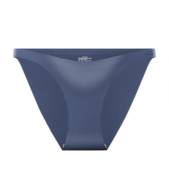 Siminsem Women’s Seamless Thongs No Show – Tag Free Soft Stretchy Ladies Thong Panties Invisible Edge Underwear No Visible Panty Line for Daily Comfort 1PC, Blue,XL