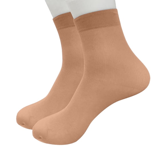 Siminsem Women's Short Elastic Thin Silk Stockings Under $5 Ultra Sheer Silky Ankle Socks with Reinforced Toe Lightweight Breathable Low Cut Socks for Flats Loafers
