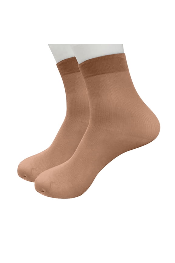 Women's Short Elastic Thin Silk Stockings Under $5 Ultra Sheer Silky Ankle Socks with Reinforced Toe Lightweight Breathable Low Cut Socks for Flats Loafers