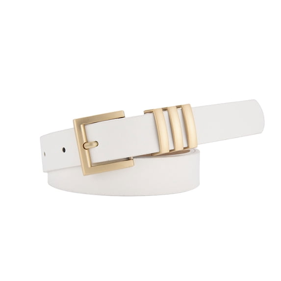 Siminsem Women's Thin Waist Belt Under $8 Senior Sense Fashion Leather Strap with Minimalist Metal Buckle – Elegant Everyday Belt for All Jeans Dresses & Trousers