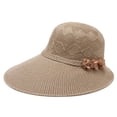 thumbnail image 1 of Siminsem Womens Packable Foldable Wide Brim Sun Hat UPF 50+, 2026 Summer Roll Up Beach Hat for Women with Adjustable Drawstring, Lightweight Breathable Floppy Cap for Travel Vacation, Khaki, One Size, 1 of 2