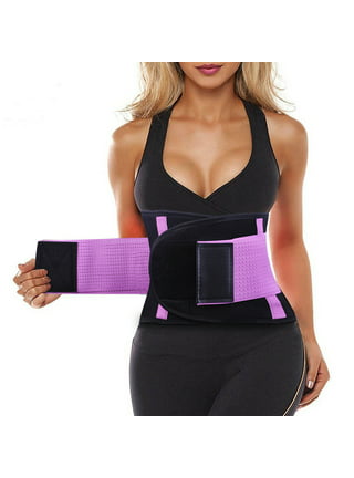 What Waist Powerstretch Waist Band - Comfortable Compression Shapewear, Light Shaping Lounge Band, Seamless Design, Undetectable Zipper, M