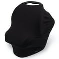 thumbnail image 1 of Simka Rose | 6-in-1 Baby Nursing Cover & Car Seat Canopy | Breathable, Washable & Stretchy | For Infant Boy, Girl or Gift | 36” x 40” | Black, 1 of 4