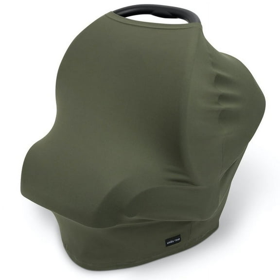 Simka Rose | 6-in-1 Baby Nursing Cover & Car Seat Canopy | Breathable, Washable & Stretchy | For Infant Boy, Girl or Gift | 36” x 40” | Moss