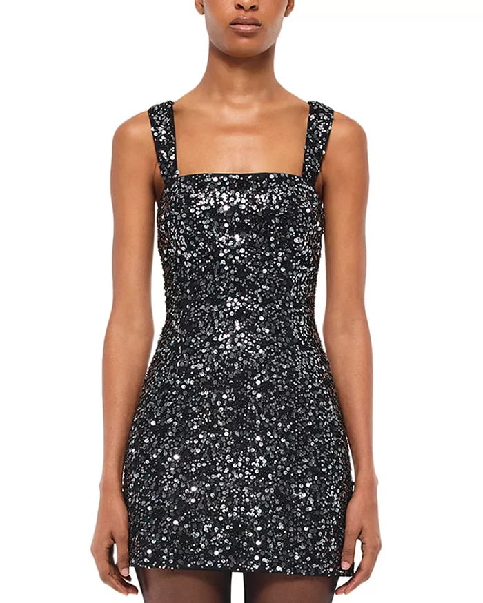 fancy black mini dress LoveShackFancy Gwen Mini Dress main image 0