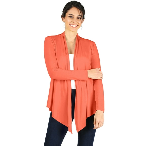 Simlu Open Front Cardigan Reg and Plus Size Lightweight Cardigans for Women Long Sleeves