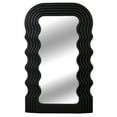 thumbnail image 1 of Simmer Stone Wave Pattern Irregular Makeup Mirror Tabletop Vanity/ Cosmetic Desktop Mirror Hanging/ Wall Mirrors Desk Countertop Dressing for Home Bedroom Decorative Black, 1 of 11